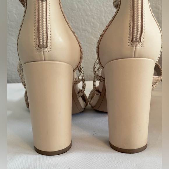 Sam Edelman “Yordana” Gladiator Caged Block Heels - Tan/Beige - Size 10 - Picture 7 of 12